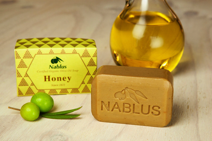 Nablus Natural Organic Ecocert Certified Olive Oil Soap Honey 100 Gm