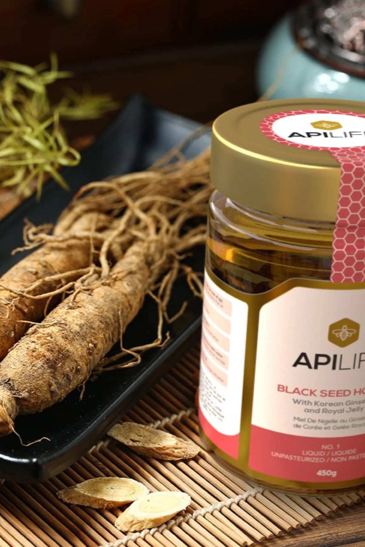 Black seed Honey with 
 Korean Ginseng and Royal Jelly