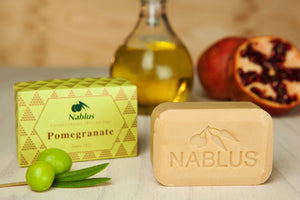 Nablus Natural Organic ECOCERT Certified Olive Oil Soap-Pomegranate (100 Gm)