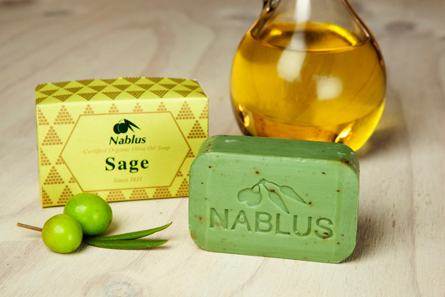 Nablus Natural Organic ECOCERT Certified Olive Oil Soap-Sage (100 Gm)