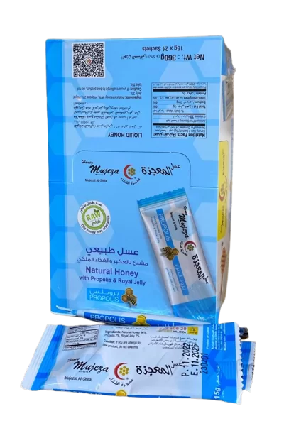 Natural Honey with propolis & royal jelly 24 sachets