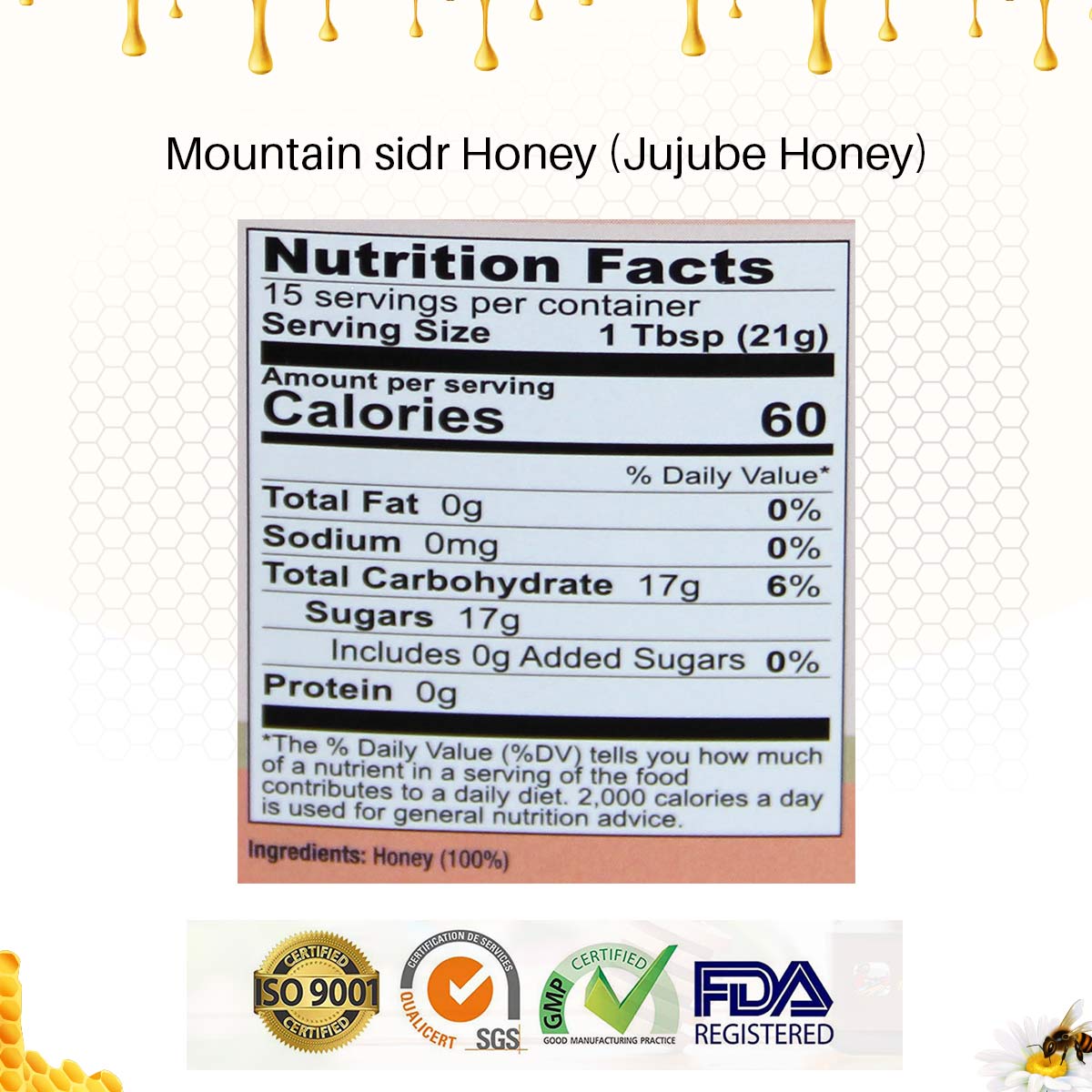 Mountain Sidr Honey (Jujube) with Propolis